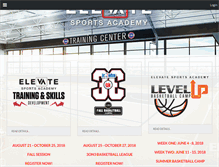 Tablet Screenshot of elevatesportsacademy.com